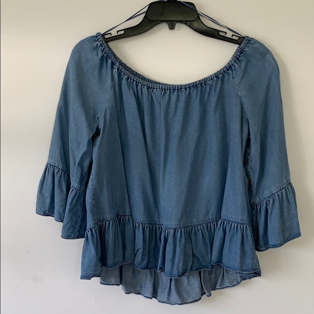 Zara Woman Premium Denim Collection Blouse